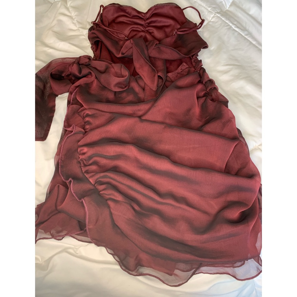 Maroon Lucky in the sky Los Angeles dress